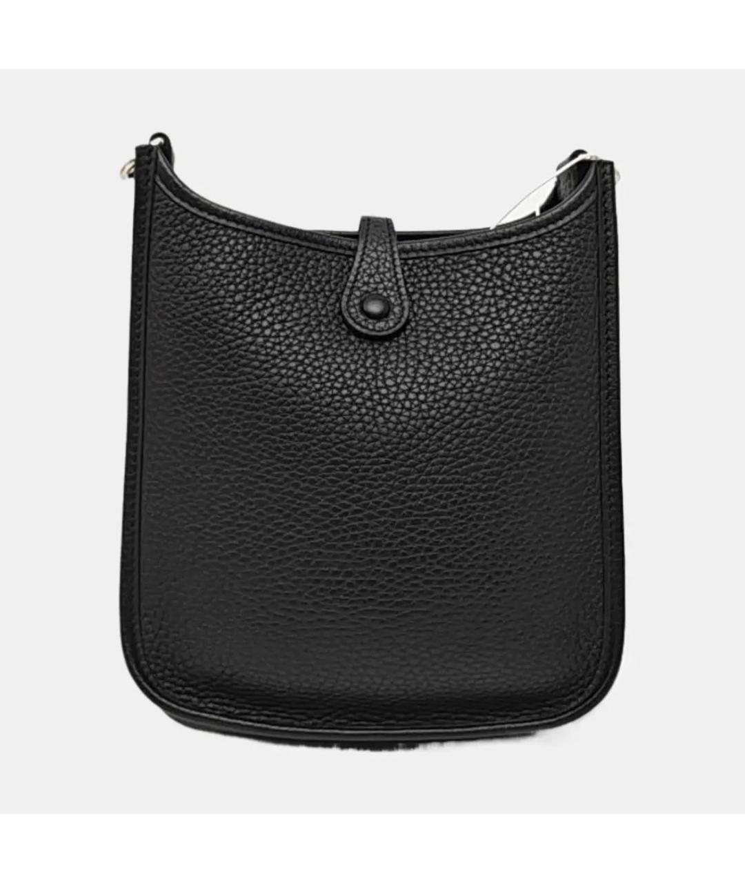 HERMES Черная кожаная сумка через плечо, фото 4