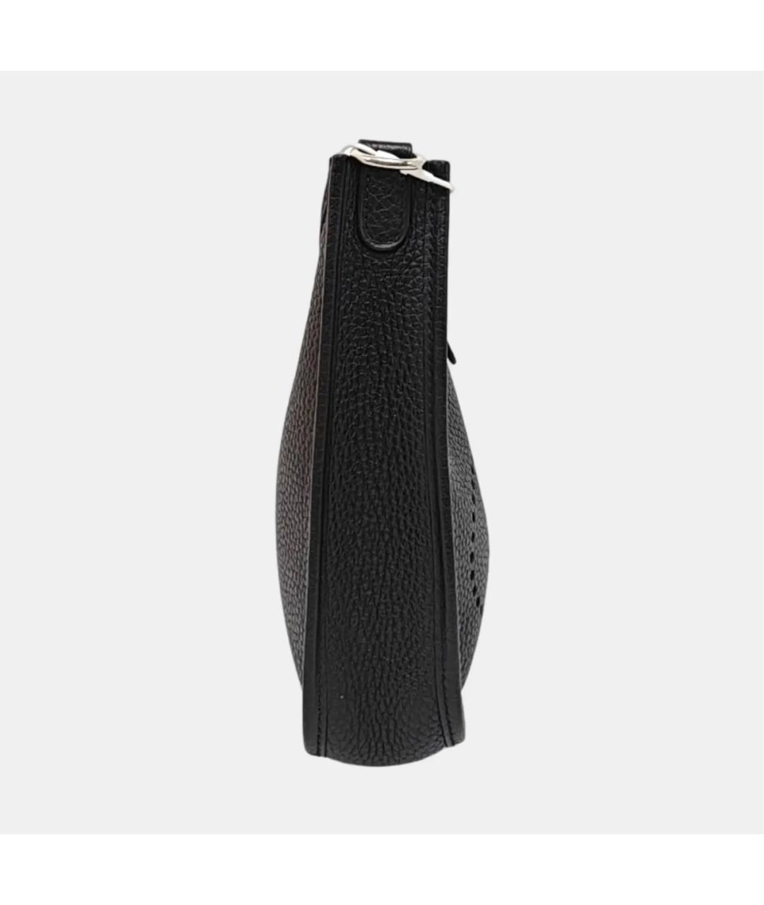 HERMES Черная кожаная сумка через плечо, фото 3