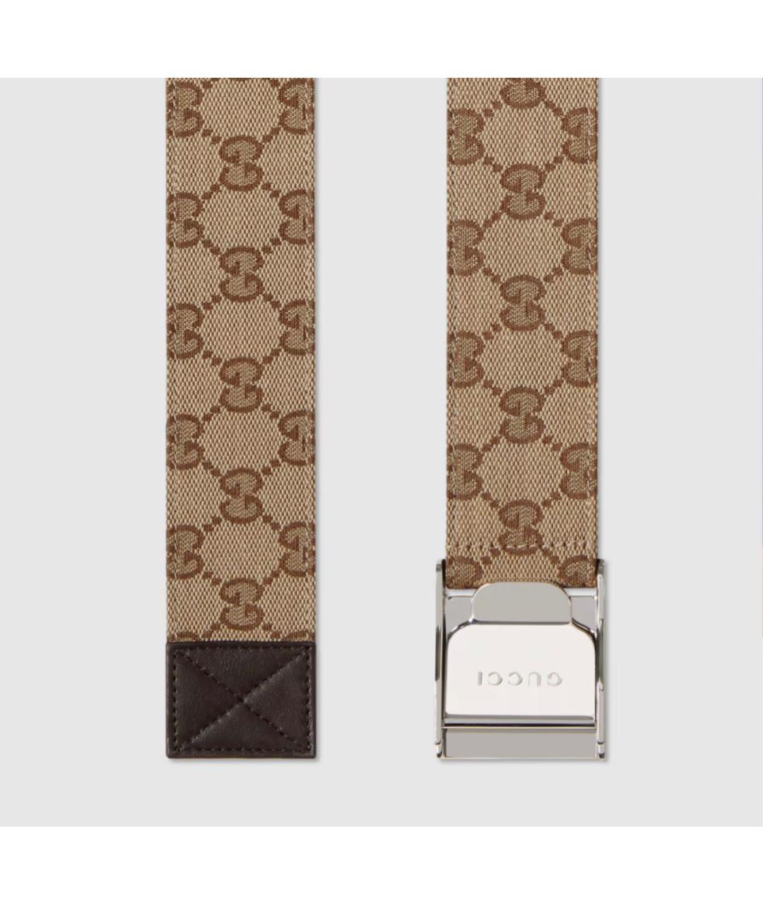 GUCCI Бежевый кожаный ремень, фото 2