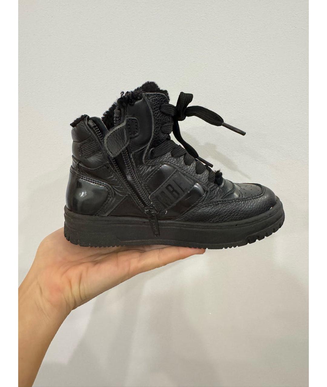 BIKKEMBERGS Черные кожаные кеды, фото 6