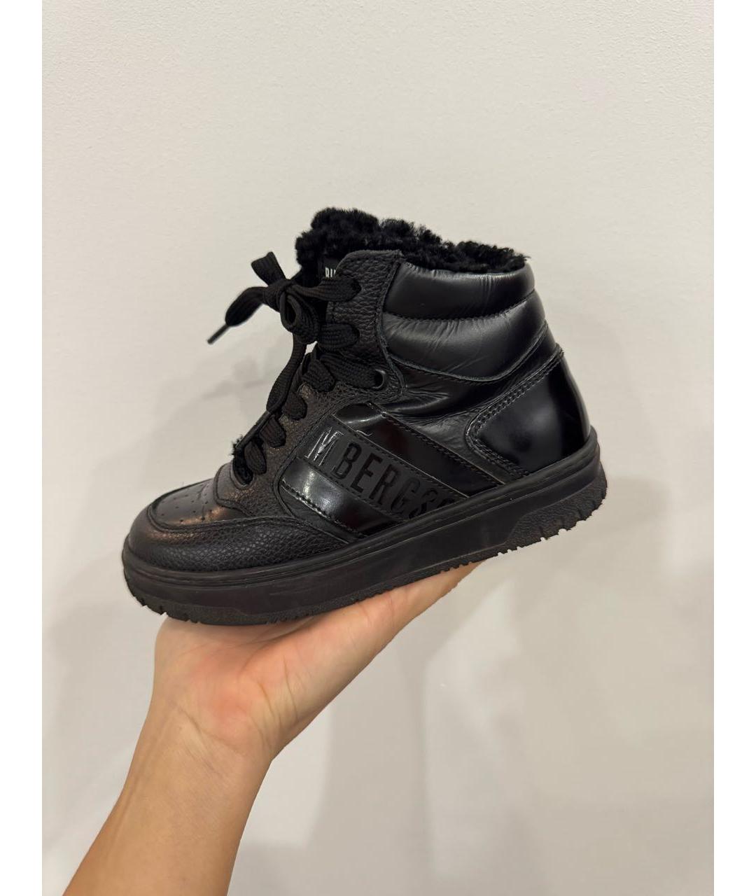 BIKKEMBERGS Черные кожаные кеды, фото 3