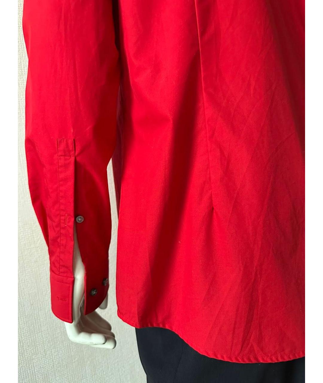HUGO BOSS Красная хлопковая кэжуал рубашка, фото 6