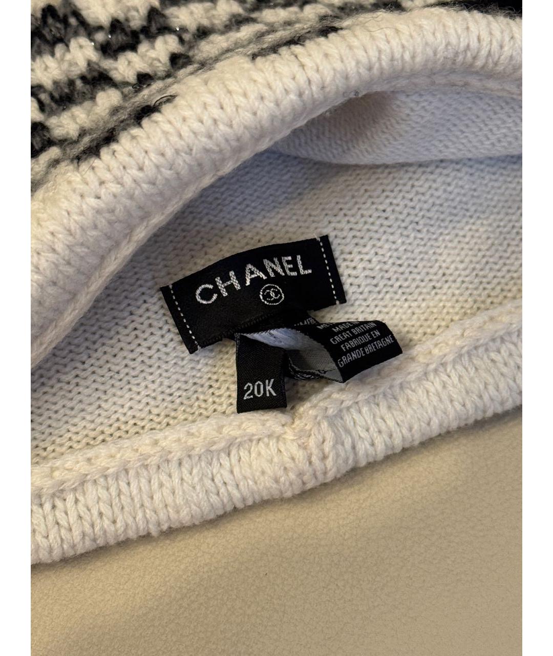 CHANEL Бежевая кашемировая шапка, фото 7