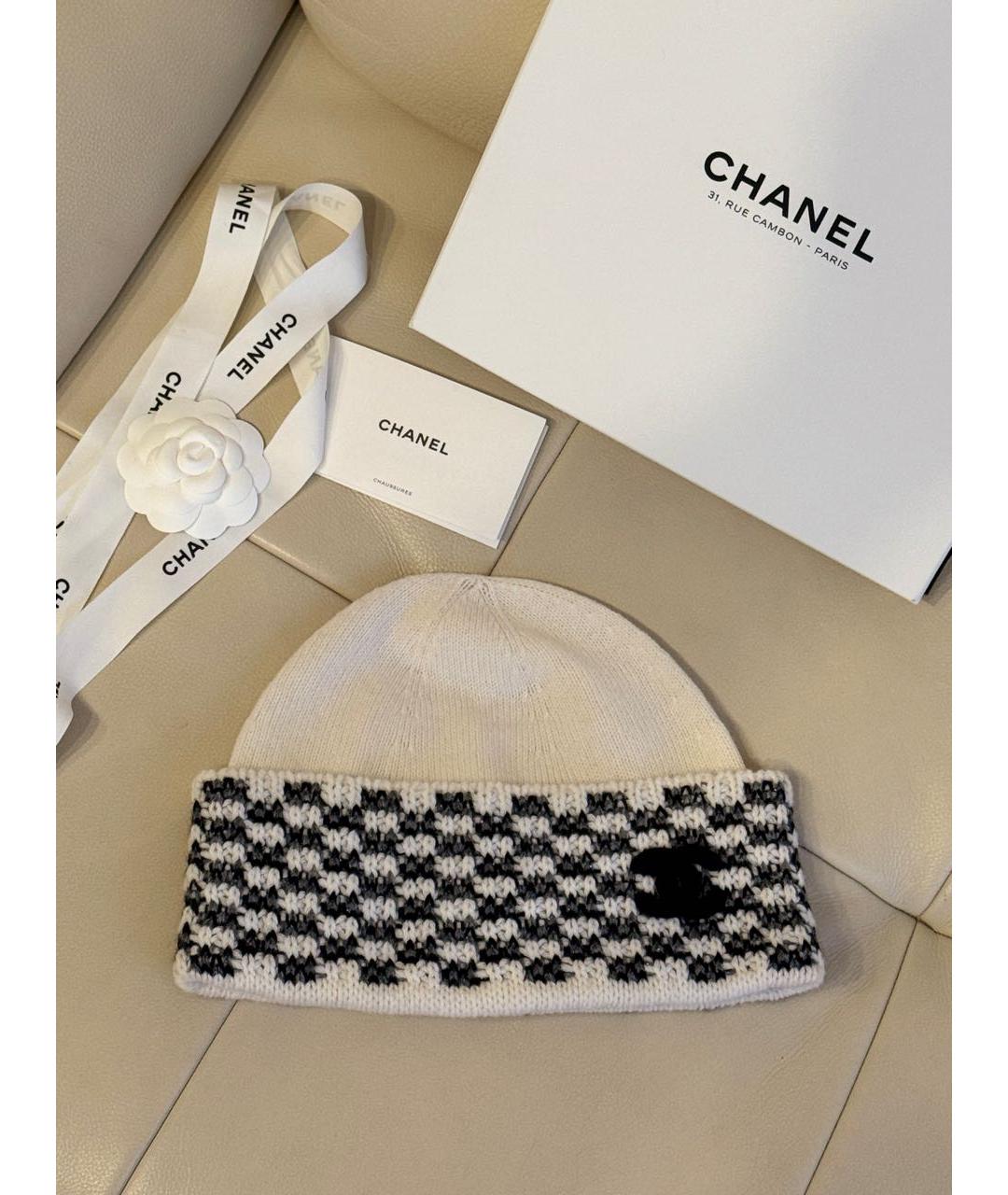 CHANEL Бежевая кашемировая шапка, фото 9