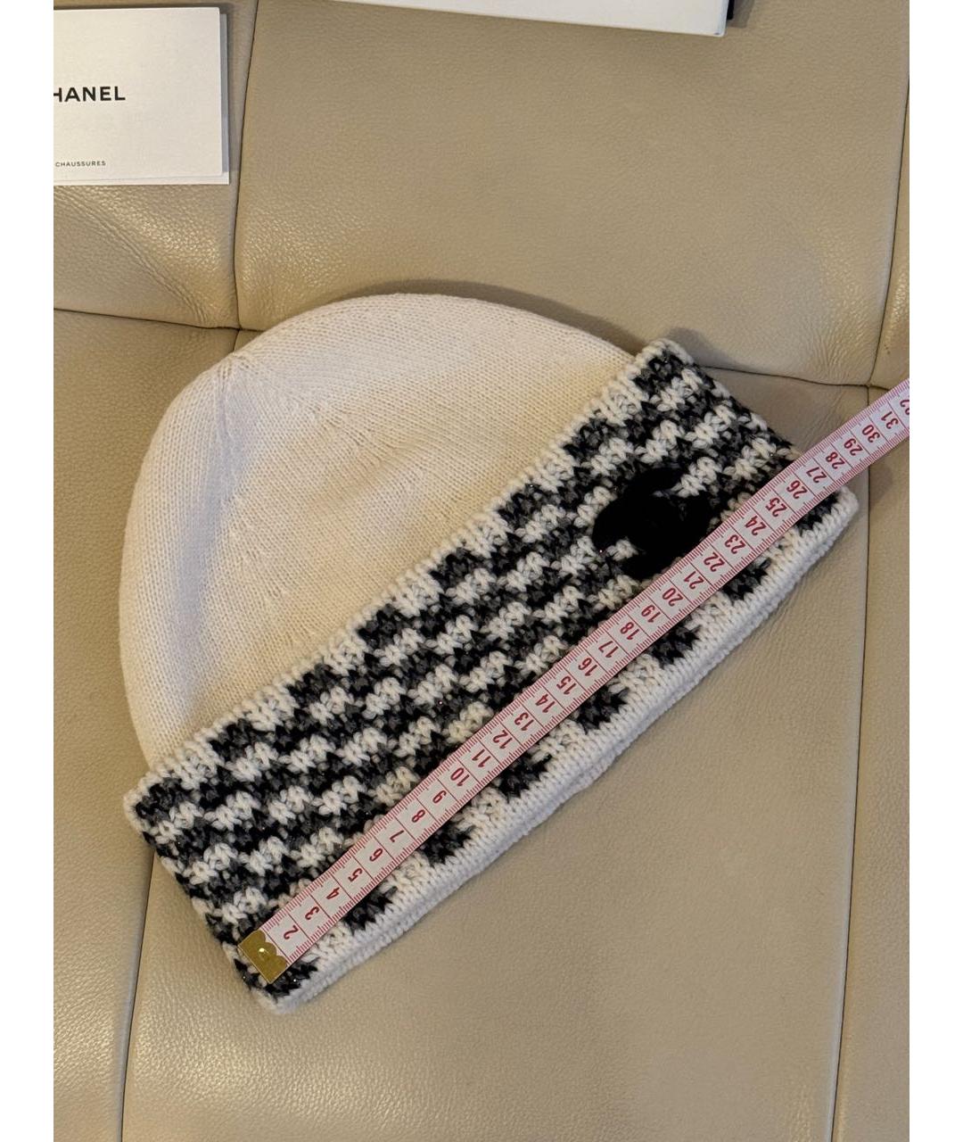 CHANEL Бежевая кашемировая шапка, фото 8
