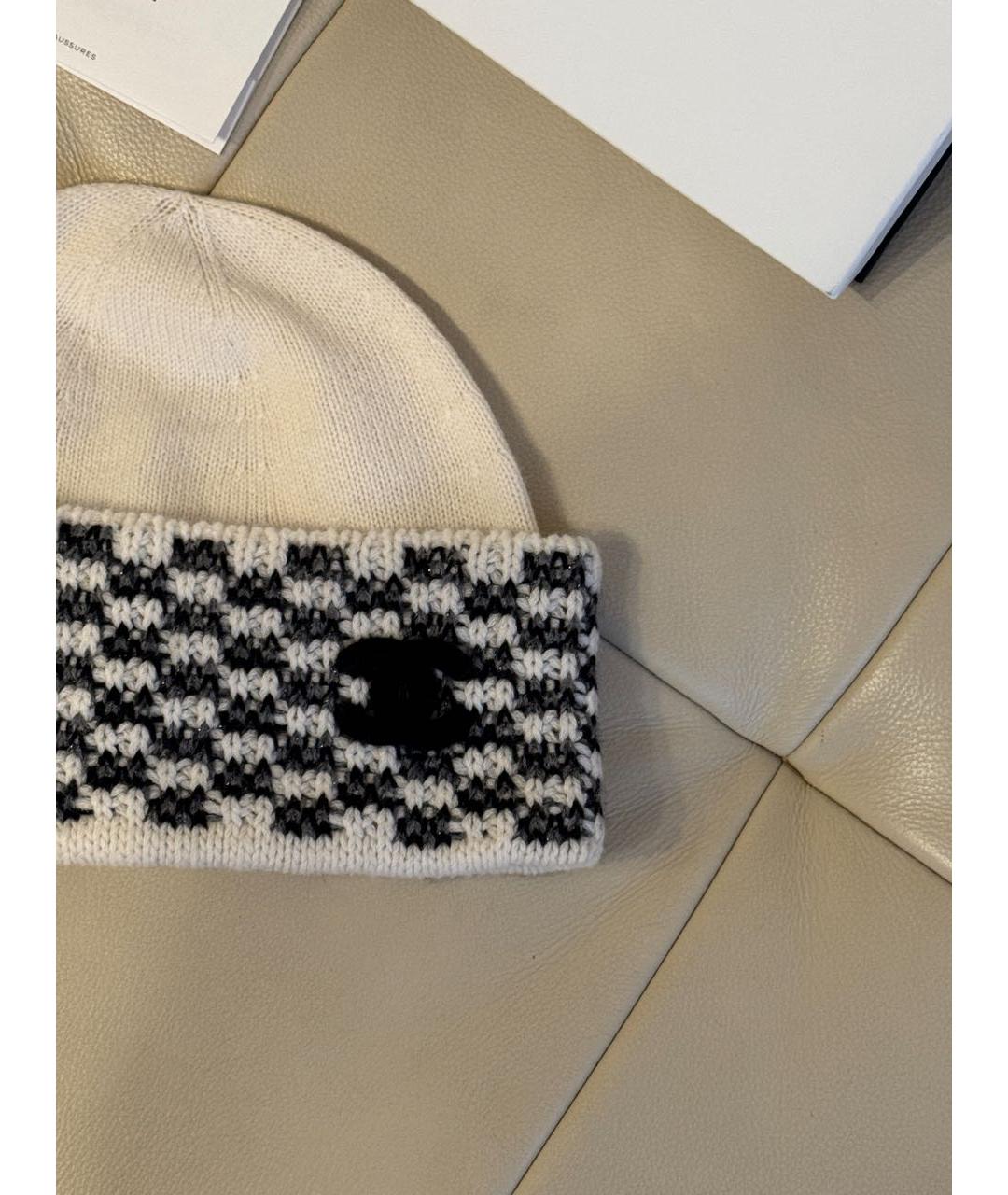 CHANEL Бежевая кашемировая шапка, фото 2