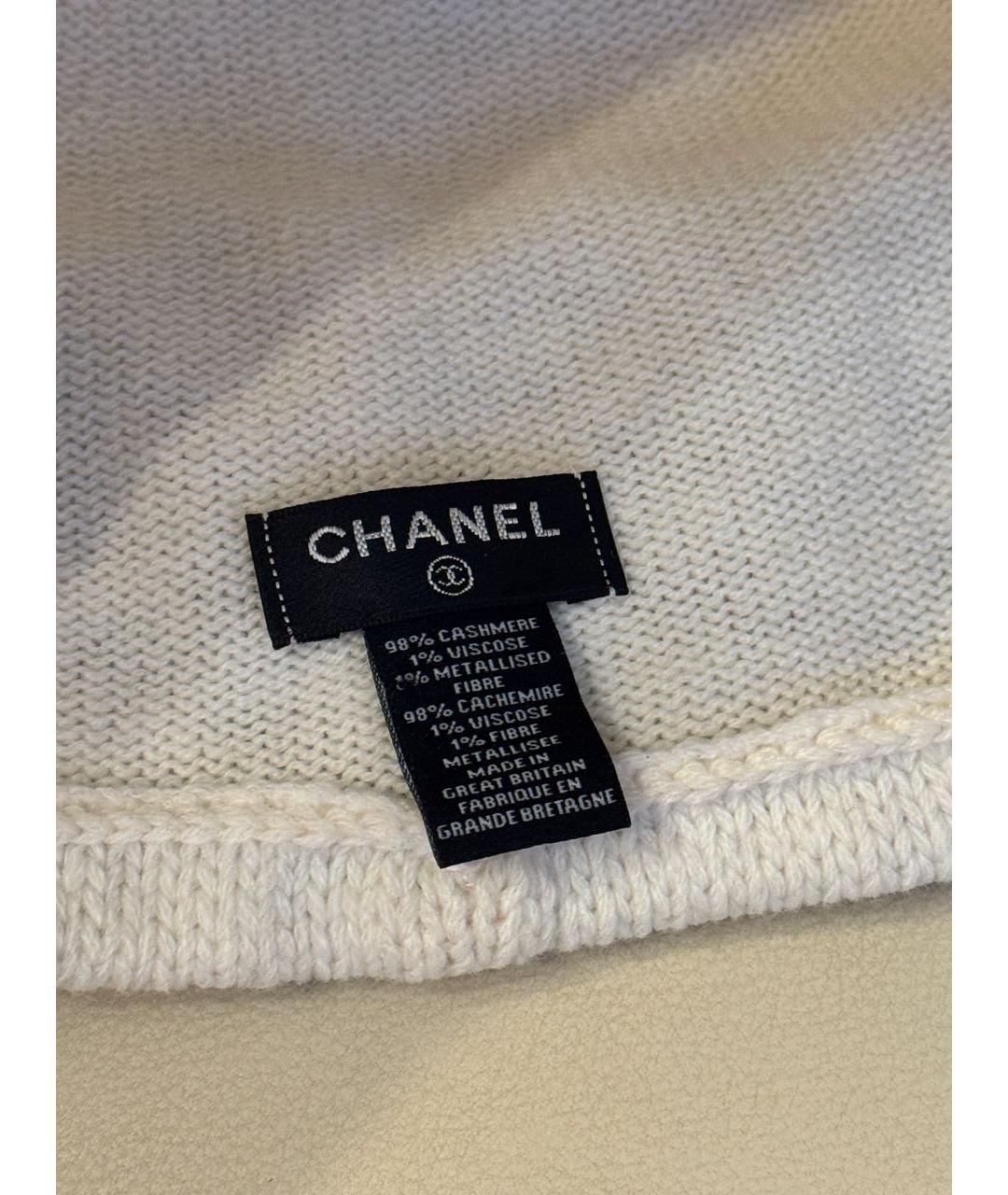 CHANEL Бежевая кашемировая шапка, фото 6