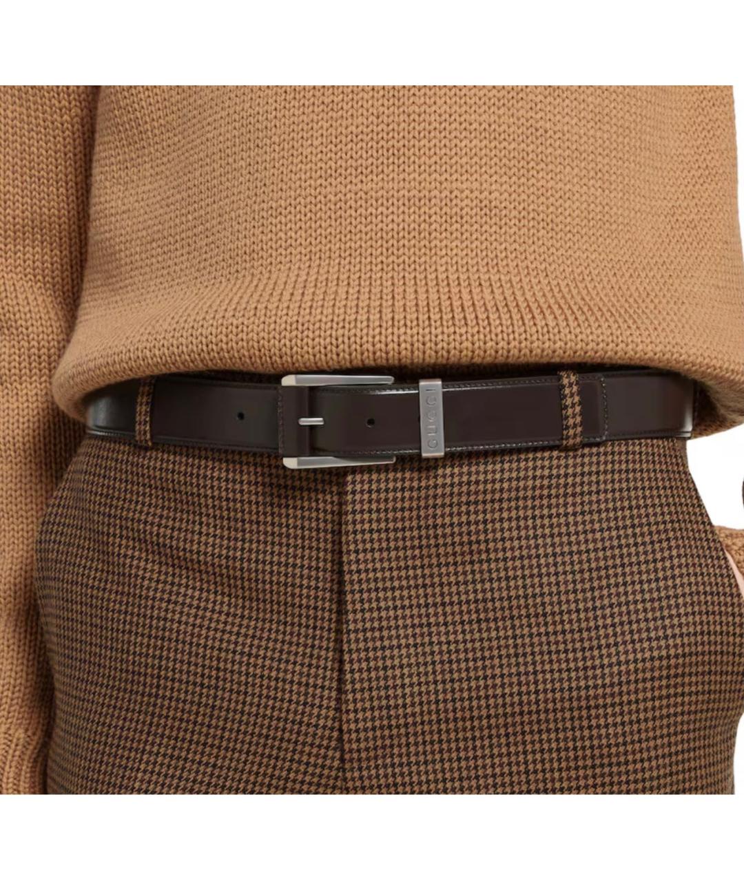 GUCCI Коричневый кожаный ремень, фото 3