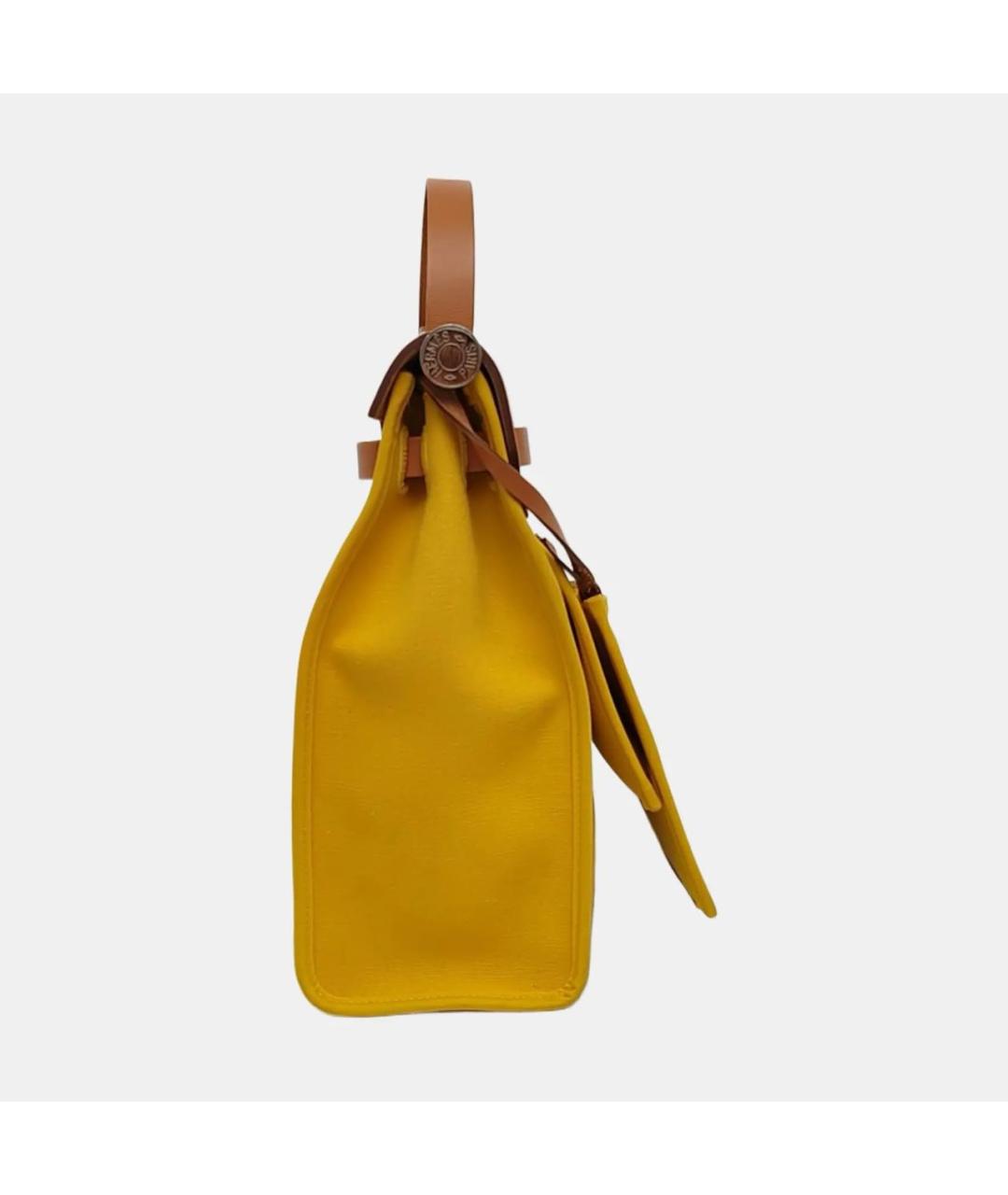 HERMES Желтая кожаная сумка через плечо, фото 2