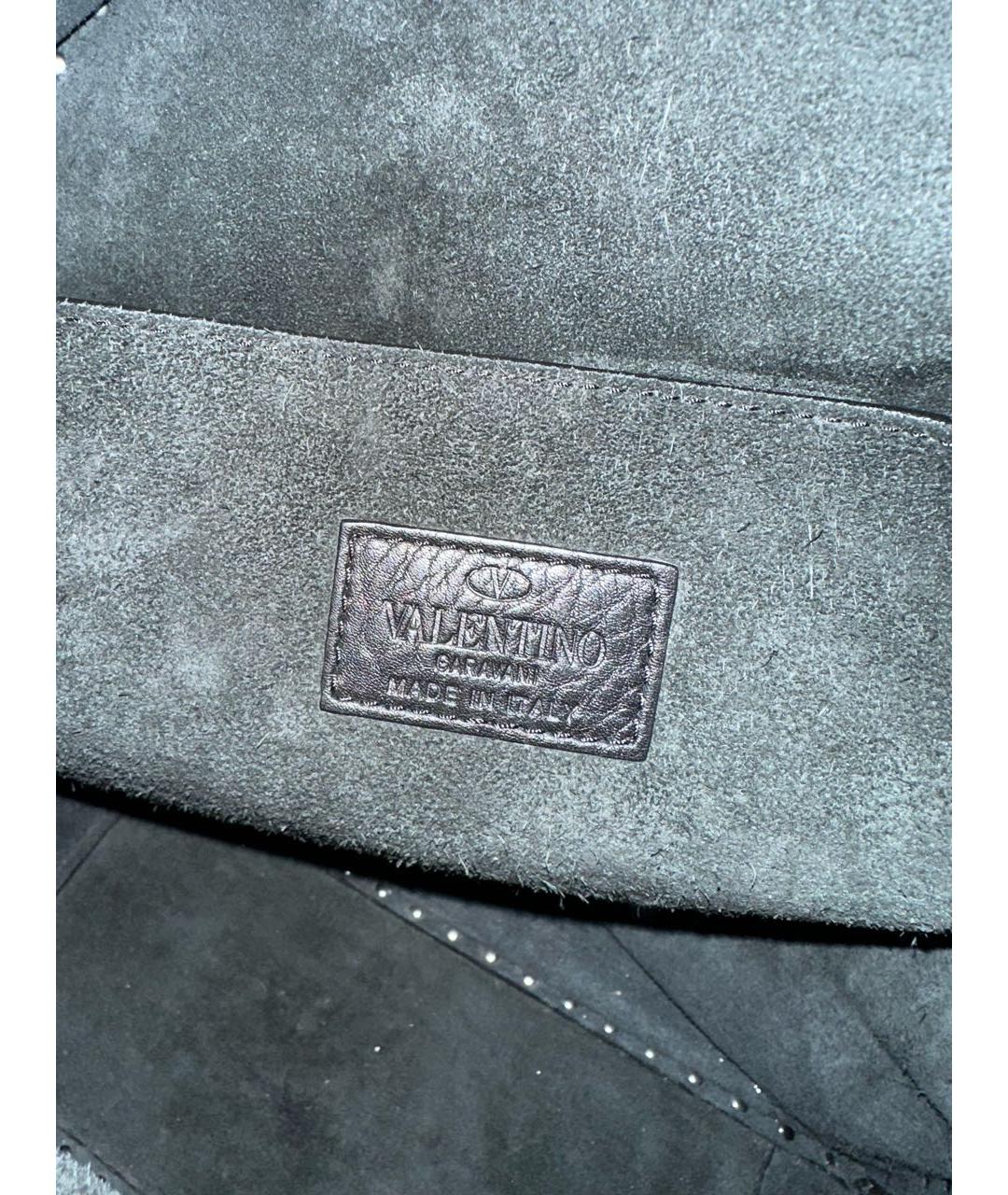 VALENTINO Черный кожаный рюкзак, фото 5