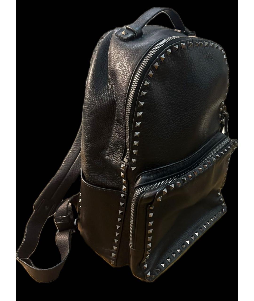 VALENTINO Черный кожаный рюкзак, фото 2