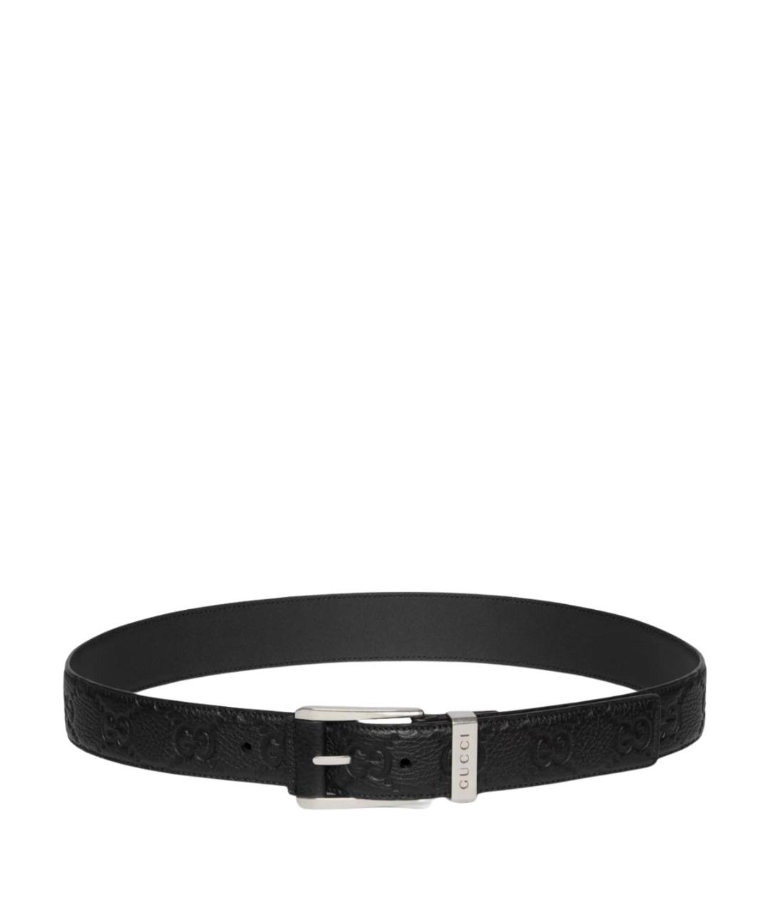 GUCCI Черный кожаный ремень, фото 1