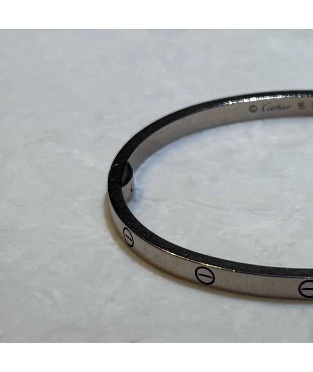 CARTIER Серебрянный браслет из белого золота, фото 2