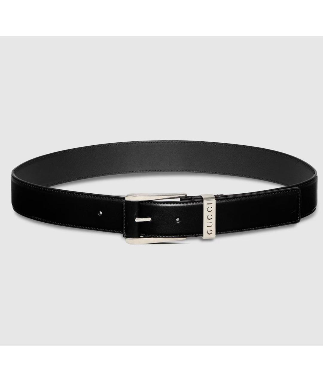 GUCCI Черный кожаный ремень, фото 4