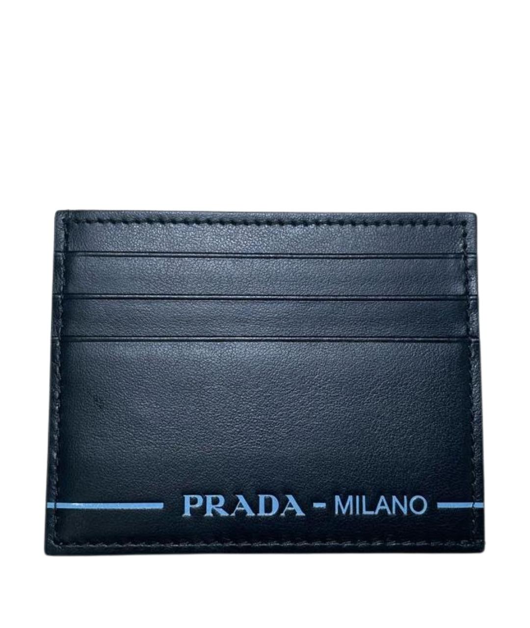 PRADA Черный кардхолдер из искусственной кожи, фото 1
