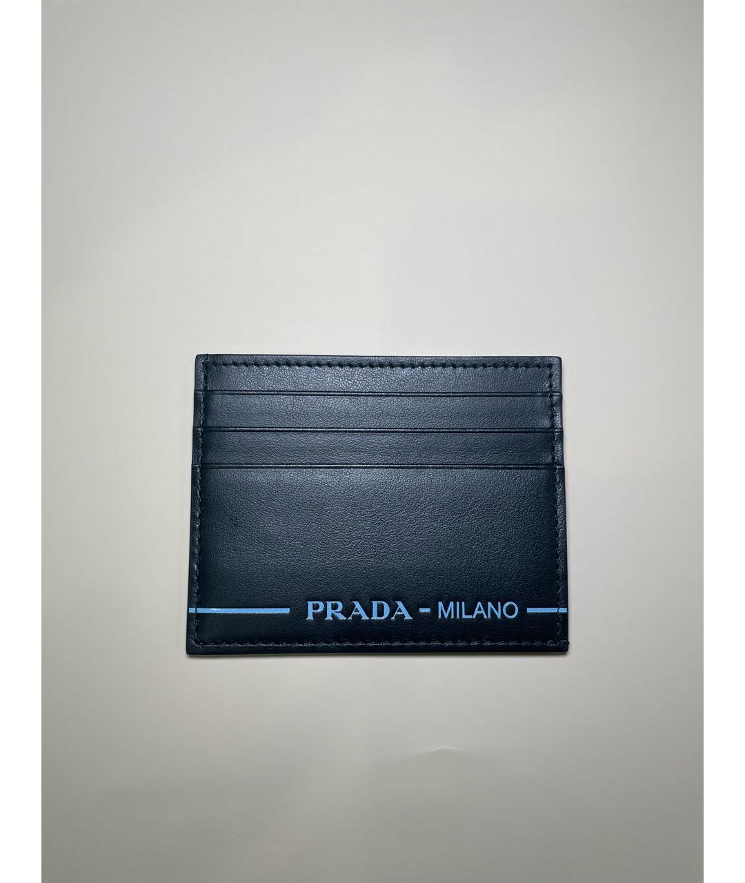 PRADA Черный кардхолдер из искусственной кожи, фото 5