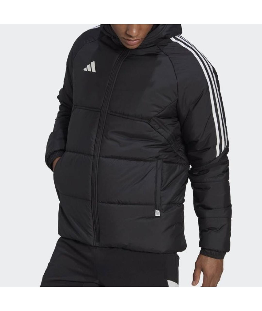 ADIDAS Черная полиэстеровая куртка, фото 2