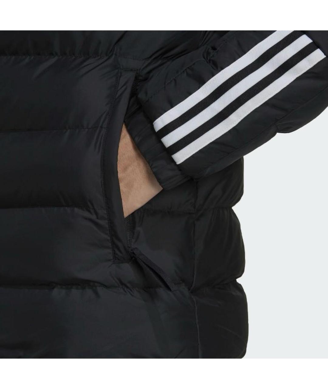 ADIDAS Черная полиэстеровая куртка, фото 7