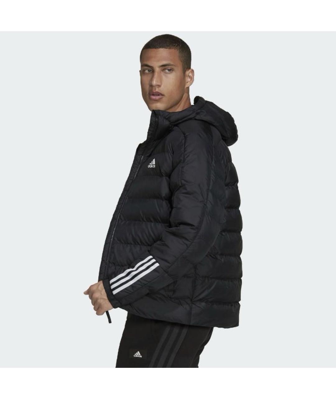 ADIDAS Черная полиэстеровая куртка, фото 5