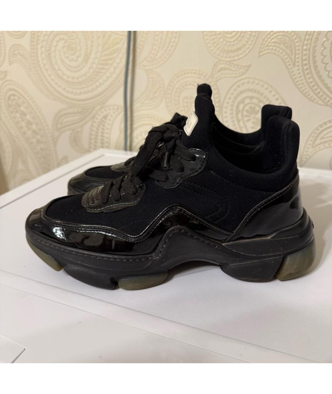 FURLA Черные кроссовки из лакированной кожи, фото 5