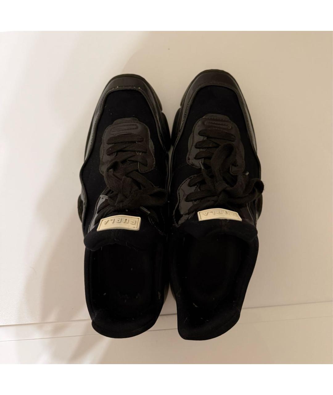 FURLA Черные кроссовки из лакированной кожи, фото 3