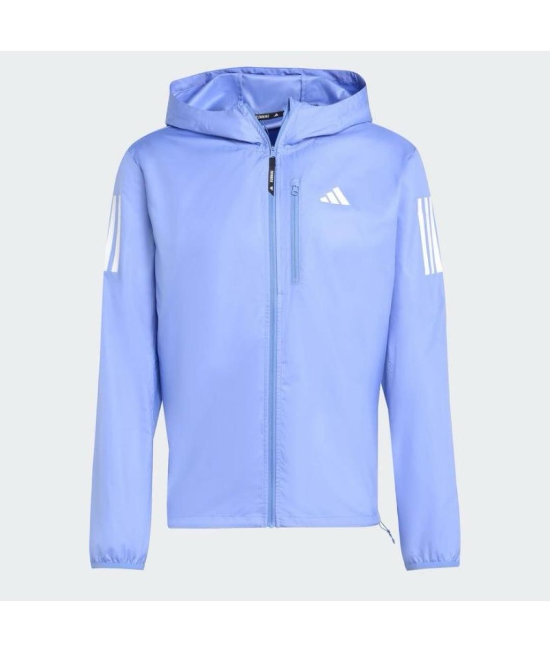 ADIDAS Голубая полиэстеровая куртка, фото 6