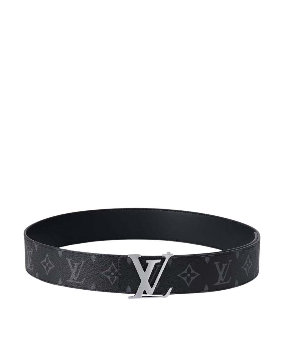 LOUIS VUITTON Черный кожаный ремень, фото 1