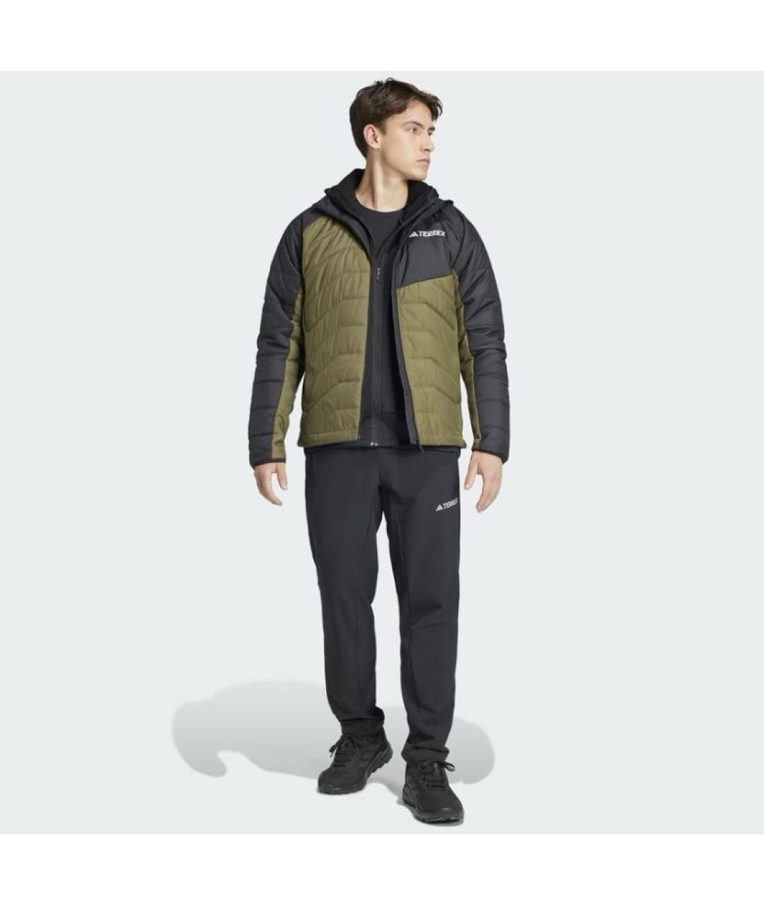 ADIDAS Хаки полиэстеровая куртка, фото 5