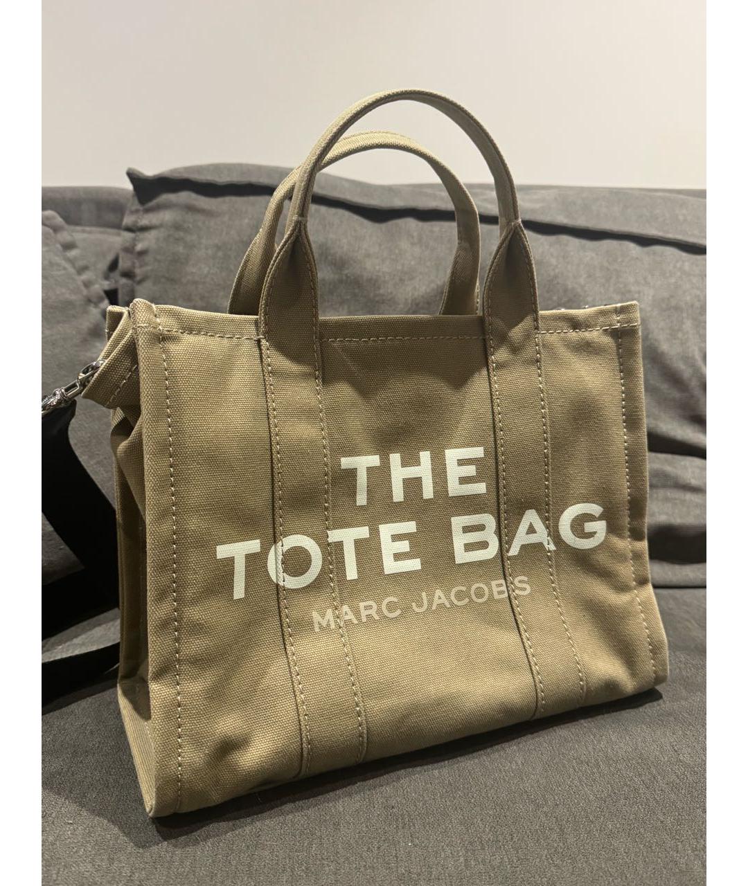 MARC JACOBS Хаки тканевая сумка тоут, фото 2