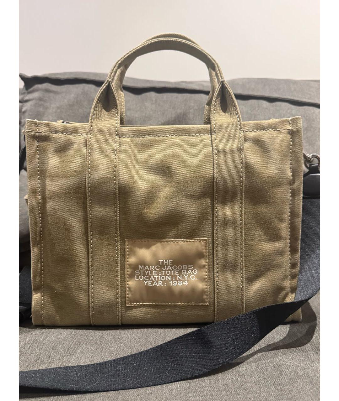 MARC JACOBS Хаки тканевая сумка тоут, фото 6