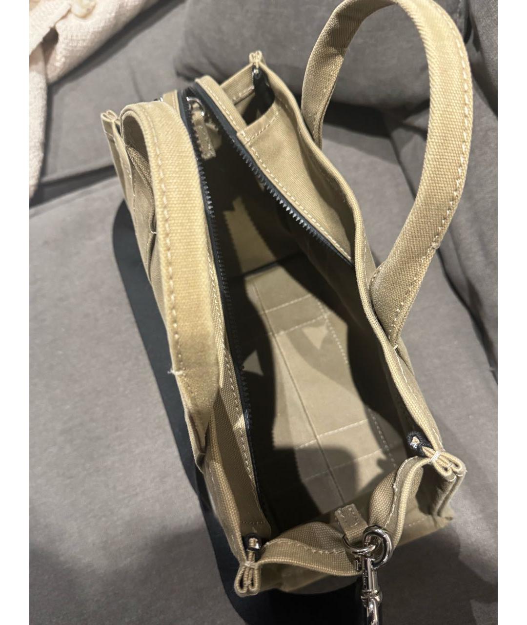 MARC JACOBS Хаки тканевая сумка тоут, фото 4