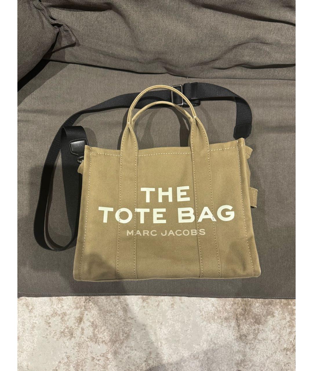 MARC JACOBS Хаки тканевая сумка тоут, фото 3