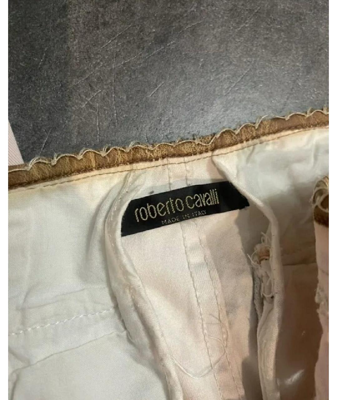 ROBERTO CAVALLI Розовые хлопковые бриджи, фото 4