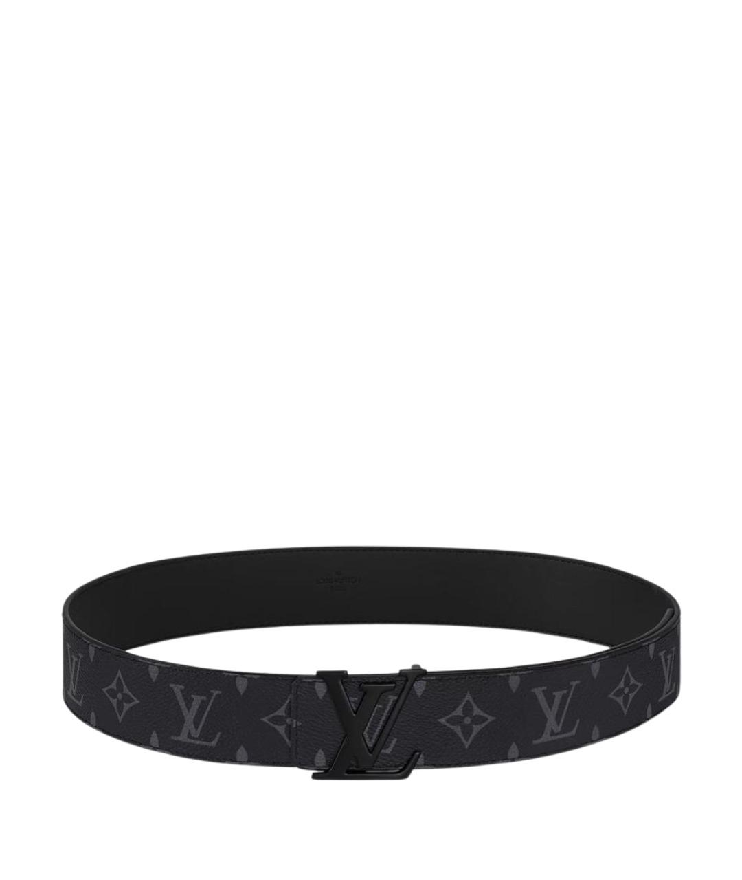 LOUIS VUITTON Черный кожаный ремень, фото 1