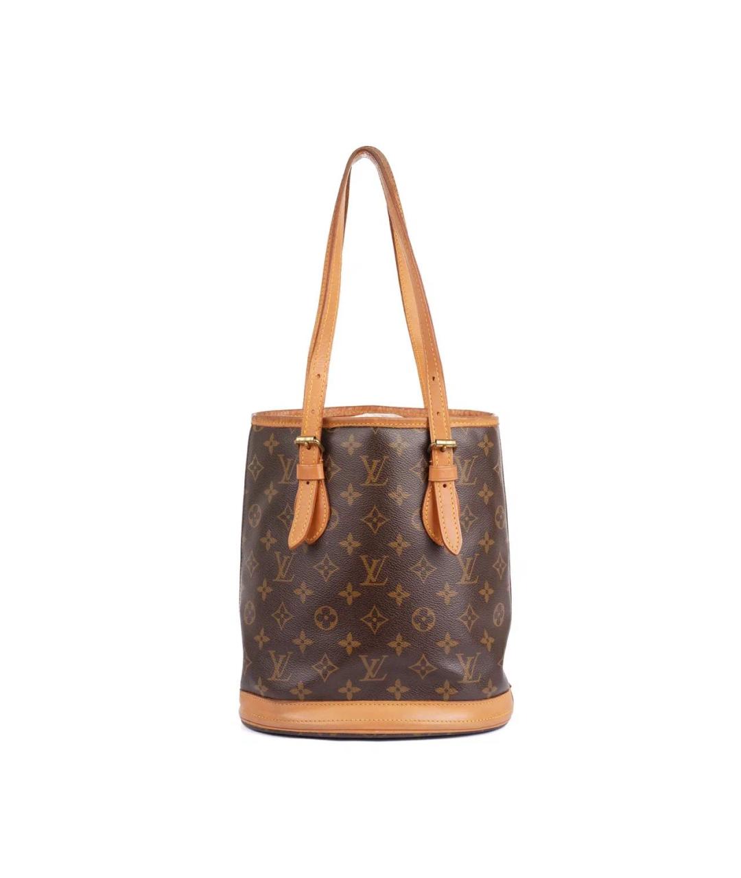 LOUIS VUITTON Коричневая кожаная сумка тоут, фото 2