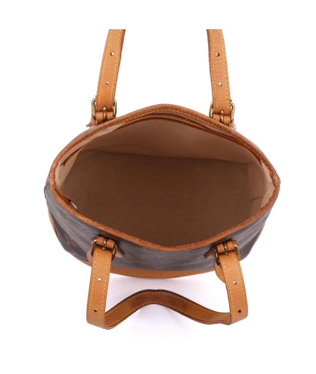 LOUIS VUITTON Коричневая кожаная сумка тоут, фото 6