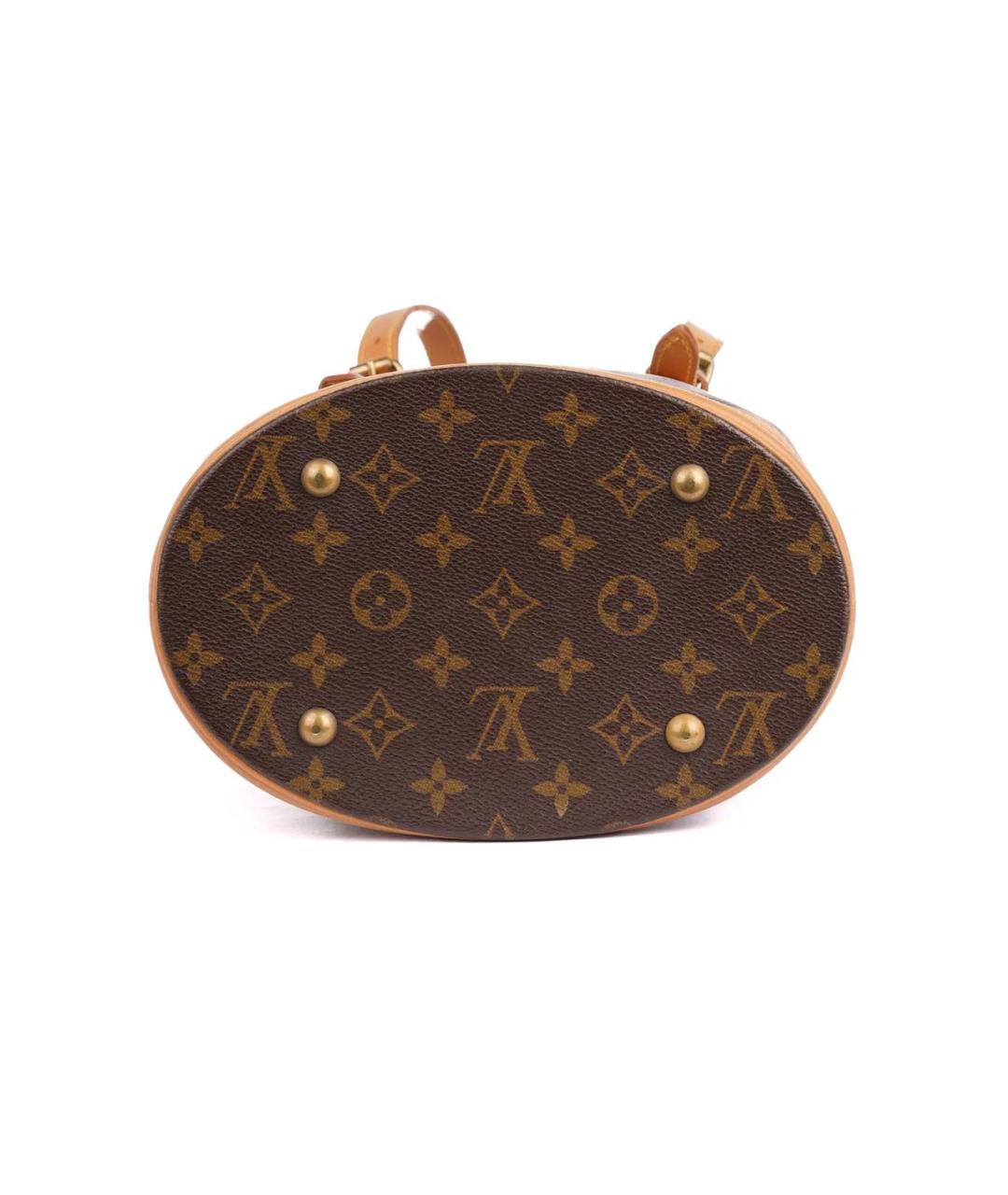 LOUIS VUITTON Коричневая кожаная сумка тоут, фото 5