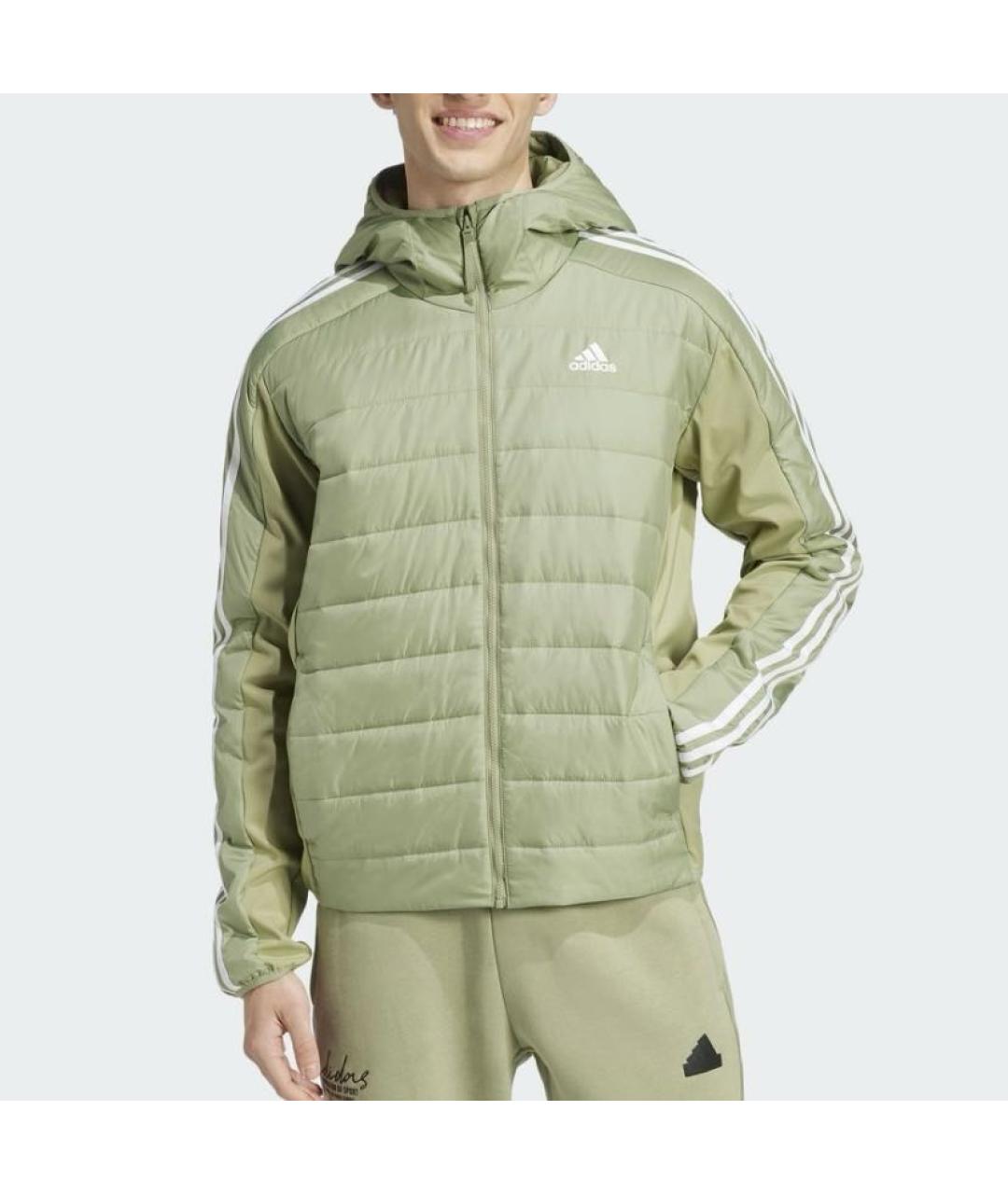 ADIDAS Зеленая полиэстеровая куртка, фото 2