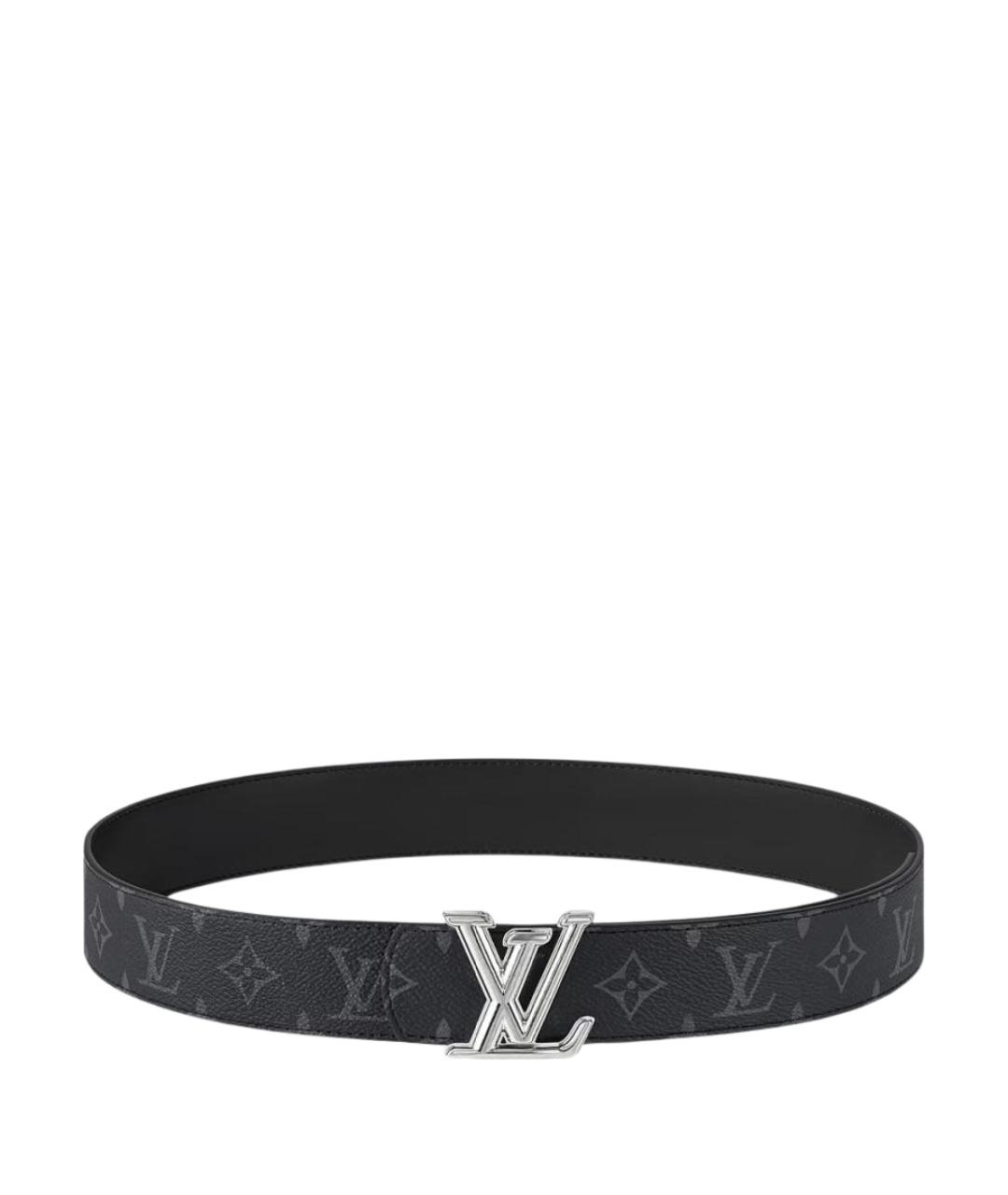 LOUIS VUITTON Черный кожаный ремень, фото 1