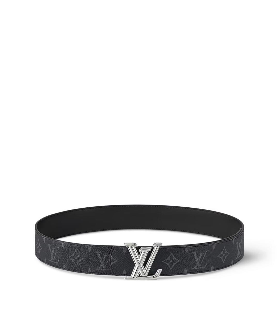 LOUIS VUITTON Черный кожаный ремень, фото 4