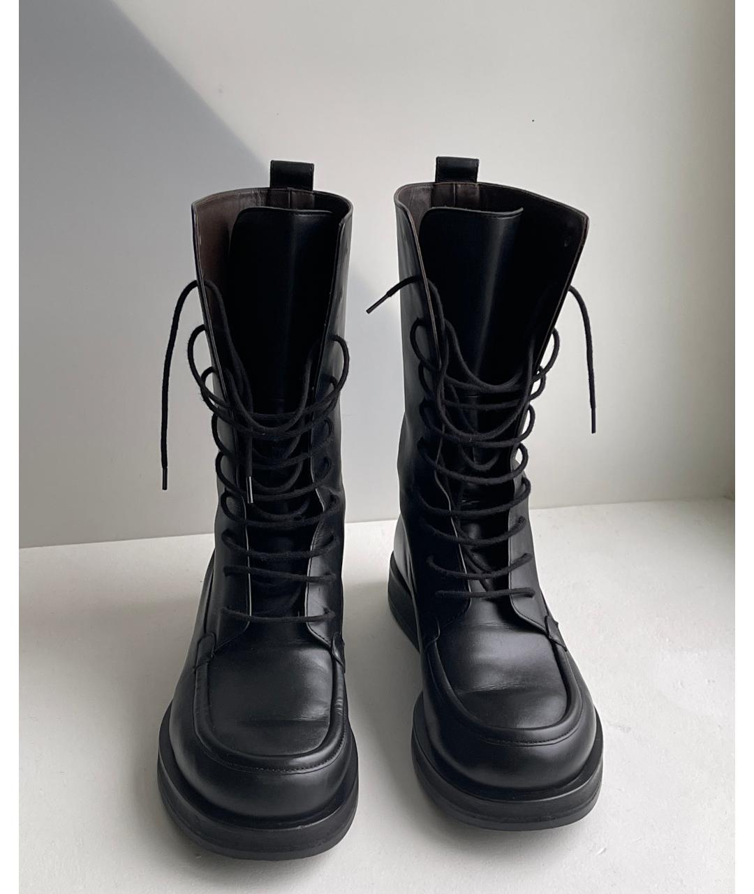 THE ROW Черные кожаные ботинки, фото 2