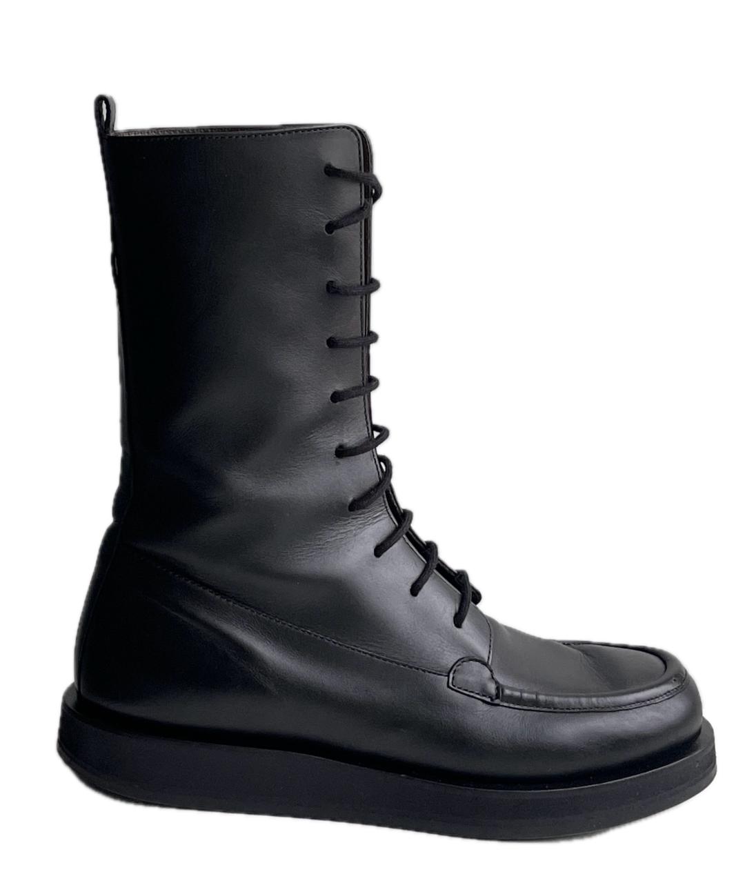 THE ROW Черные кожаные ботинки, фото 1
