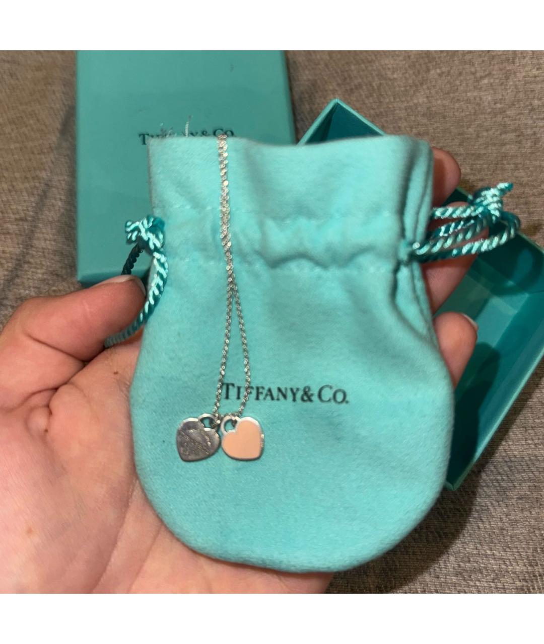TIFFANY&CO Розовая серебряная цепочка, фото 5