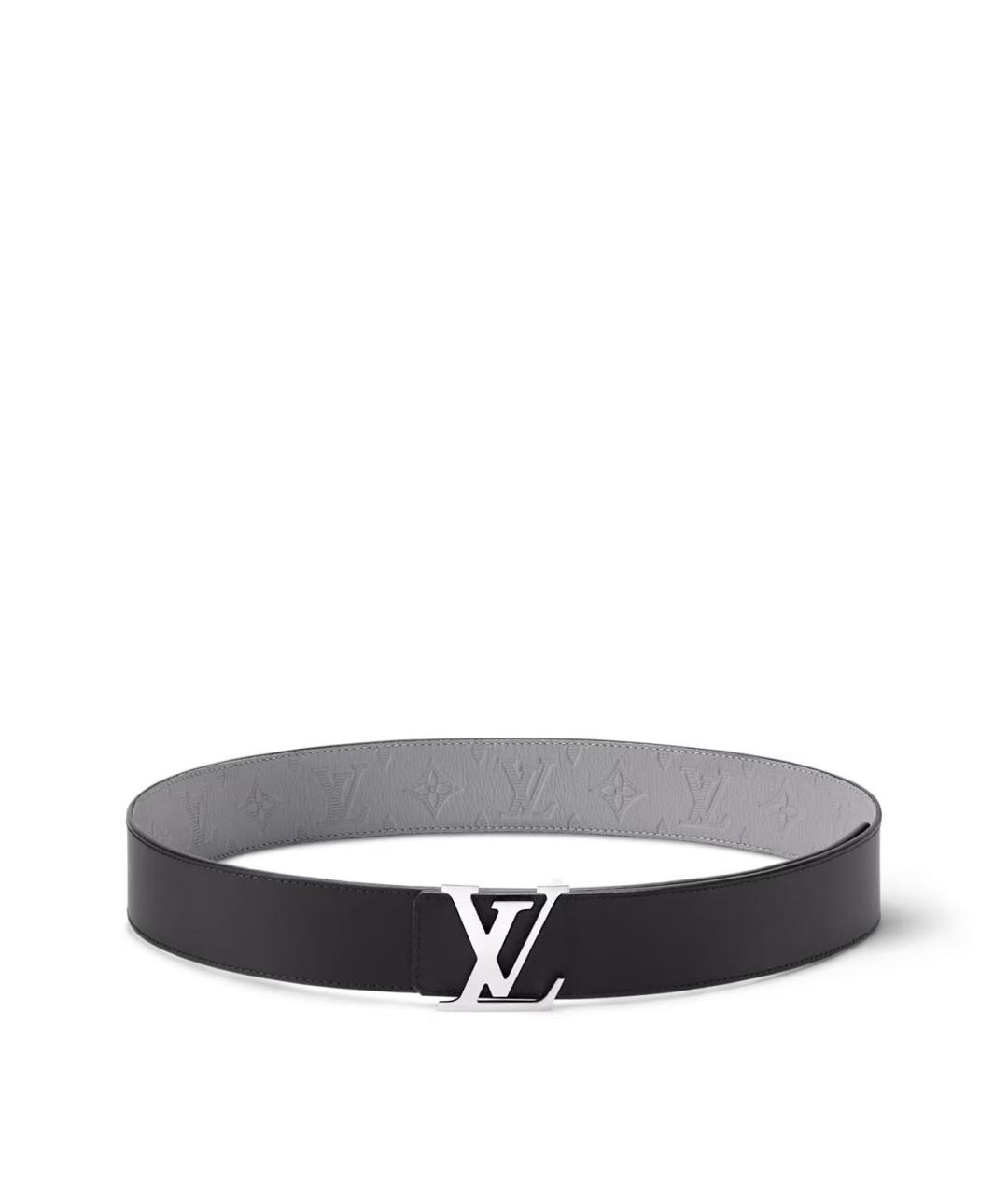 LOUIS VUITTON Серый кожаный ремень, фото 3