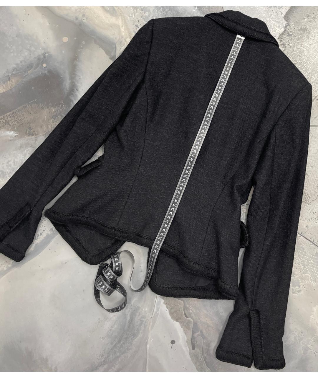 FENDI Антрацитовый шерстяной жакет/пиджак, фото 6