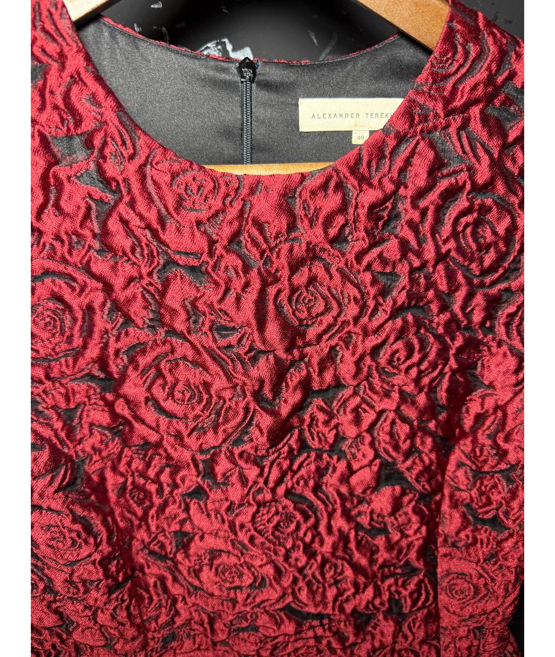 ALEXANDER TEREKHOV Бордовое полиэстеровое вечернее платье, фото 4