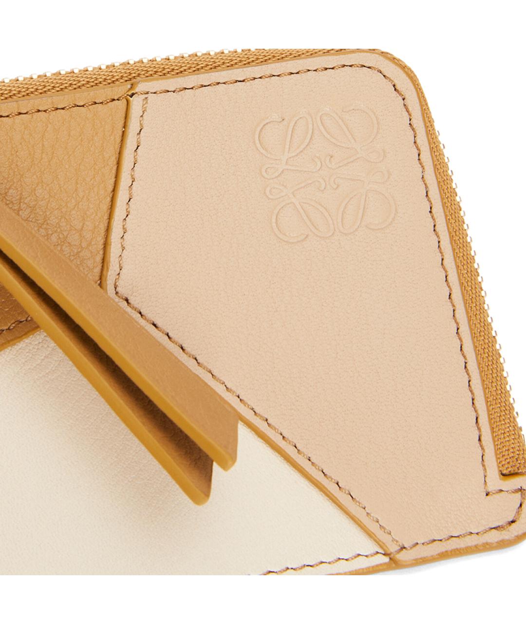 LOEWE Бежевый кожаный кардхолдер, фото 4
