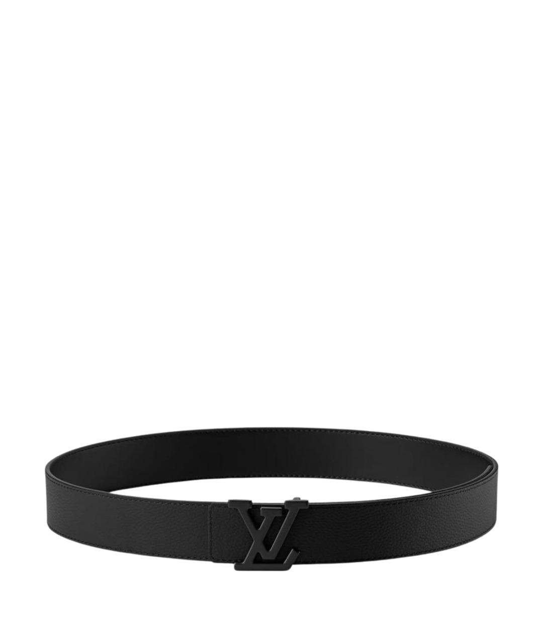 LOUIS VUITTON Черный кожаный ремень, фото 1
