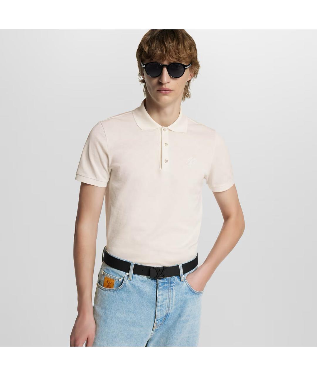 LOUIS VUITTON Черный кожаный ремень, фото 3