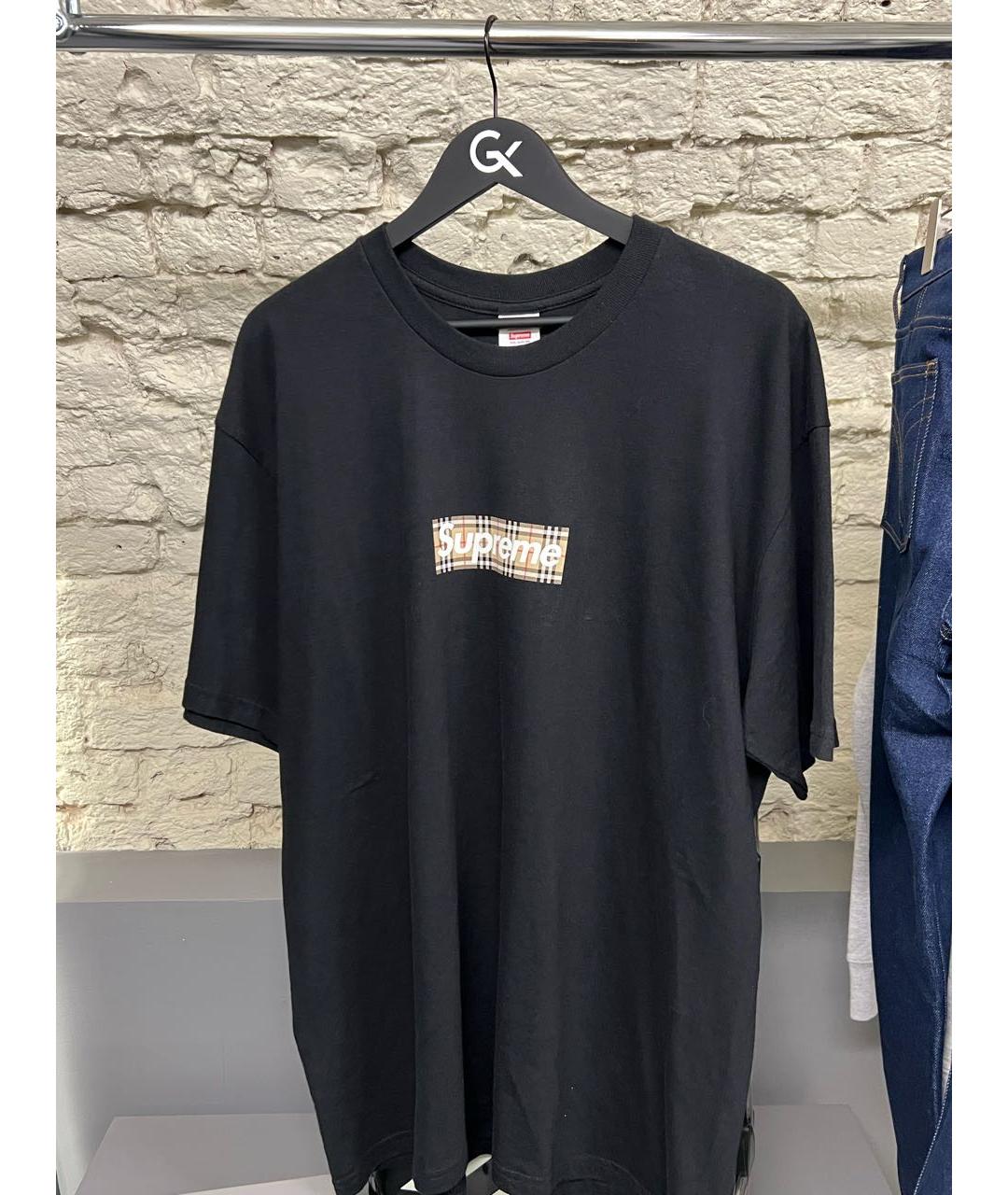 BURBERRY Черная хлопковая футболка, фото 2